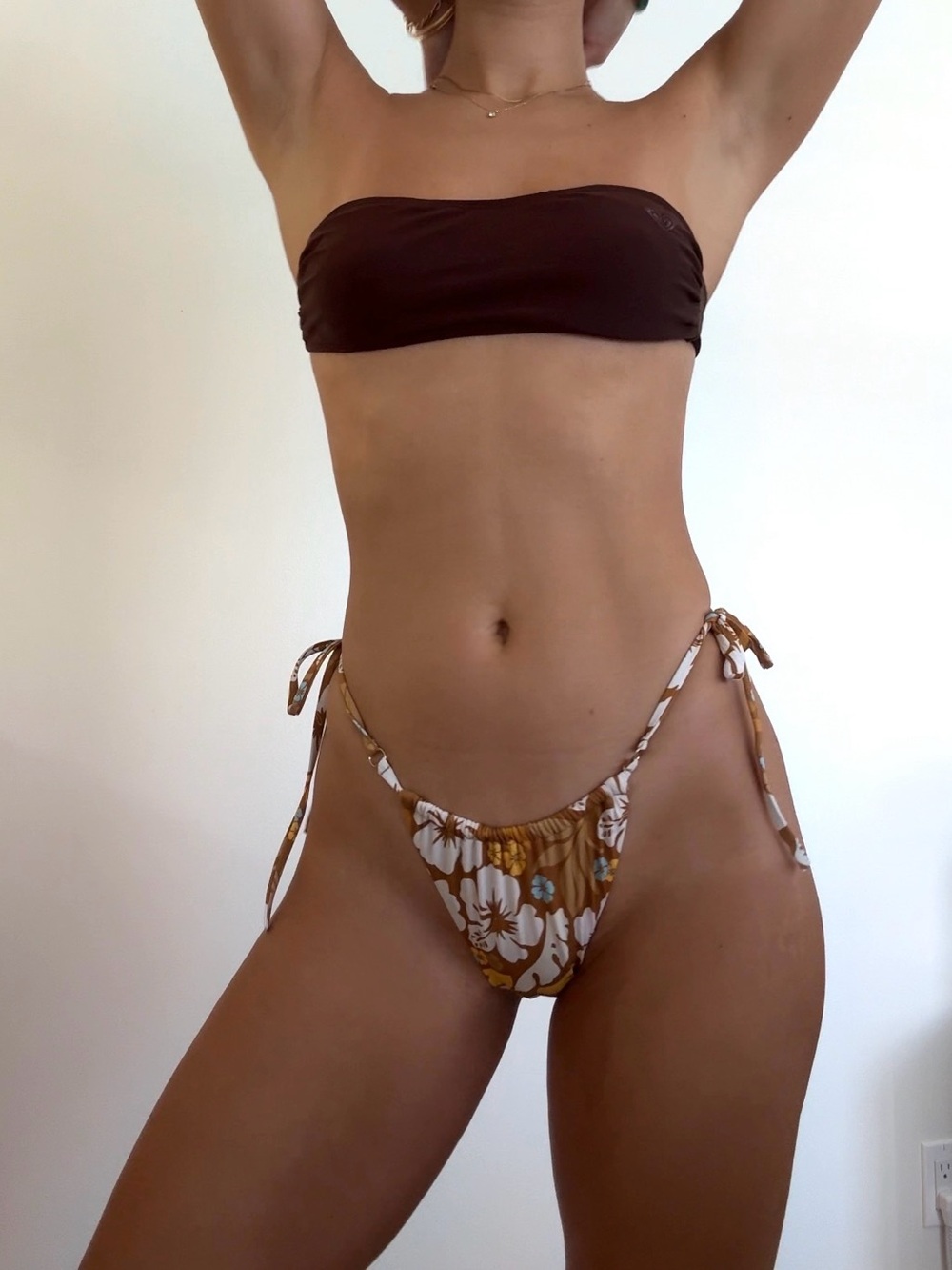Floral Tie-Side Bikini Bottom - Women's Swim